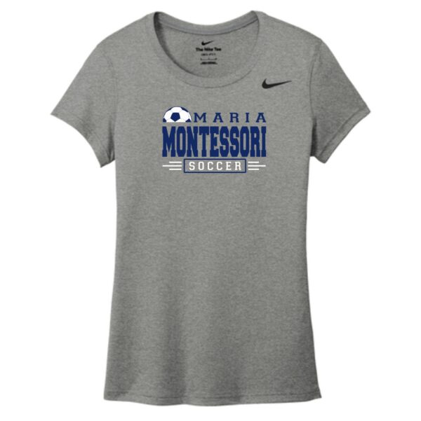 Maria Montessori Soccer Ladies Nike Tee - Image 2