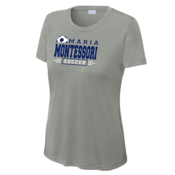 Maria Montessori Soccer Ladies Performance Tee - Image 2
