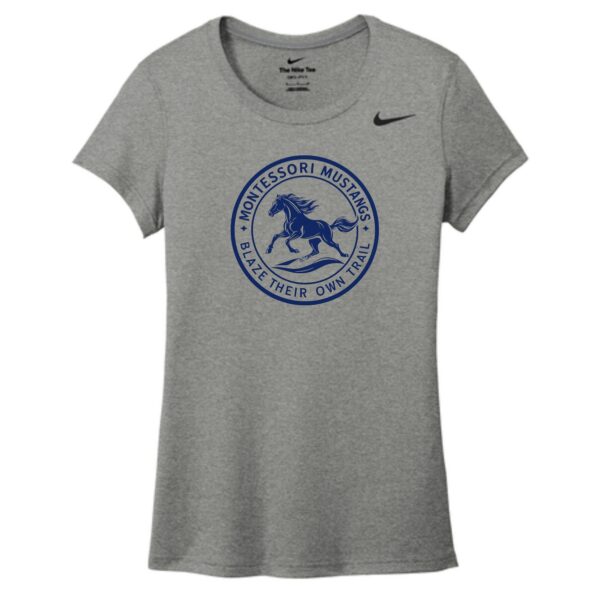 Maria Montessori 01 Spiritwear Ladies Nike Tee - Image 3