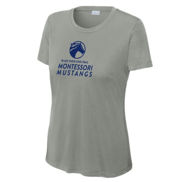 Maria Montessori 01 Spiritwear Ladies Performance Tee - Image 2