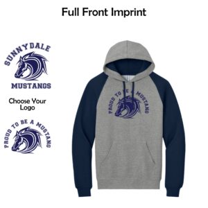 Sunnydale Elementary Spiritwear Adult Colorblock Raglan Hoodie Sweatshirt