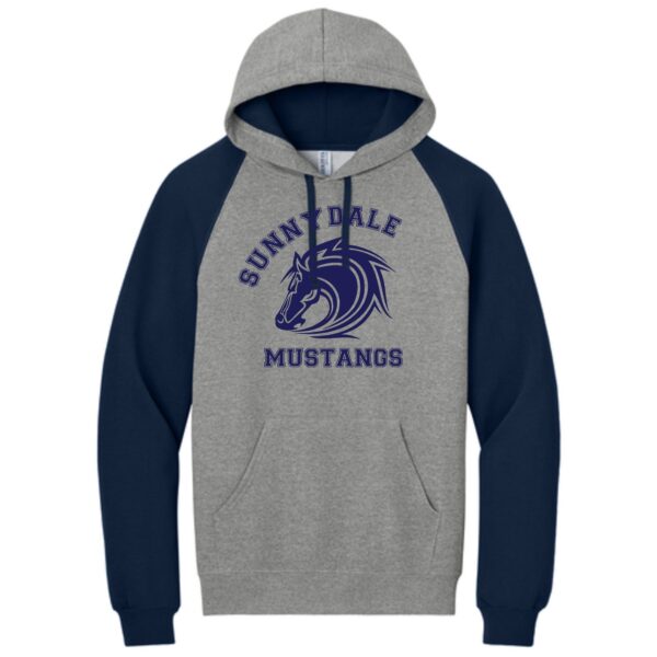Sunnydale Elementary Spiritwear Adult Colorblock Raglan Hoodie Sweatshirt - Image 2