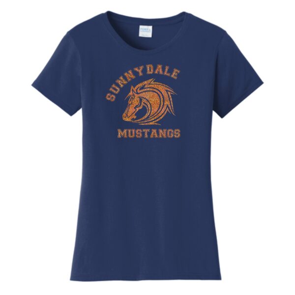 Sunnydale Elementary Spiritwear Ladies Tee with Deco or Glitter Vinyl - Image 2