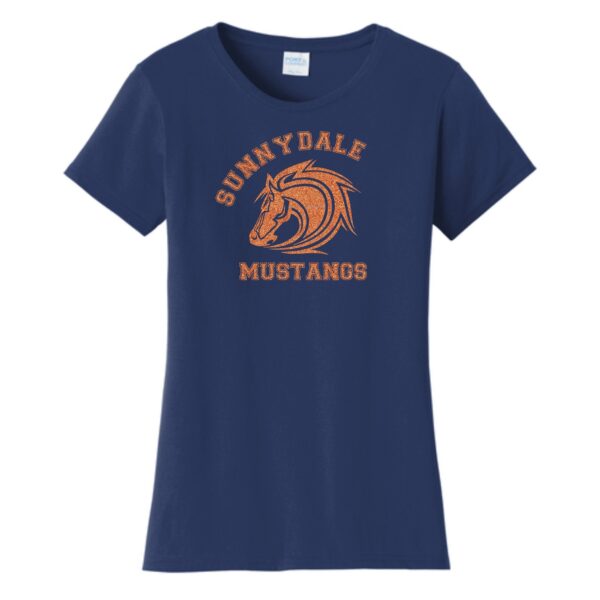 Sunnydale Elementary Spiritwear Ladies Tee with Deco or Glitter Vinyl - Image 3