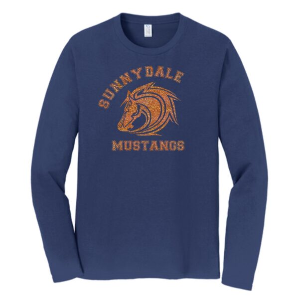 Sunnydale Elementary Spiritwear Adult Long Sleeve Tee with Deco or Glitter Vinyl - Image 2