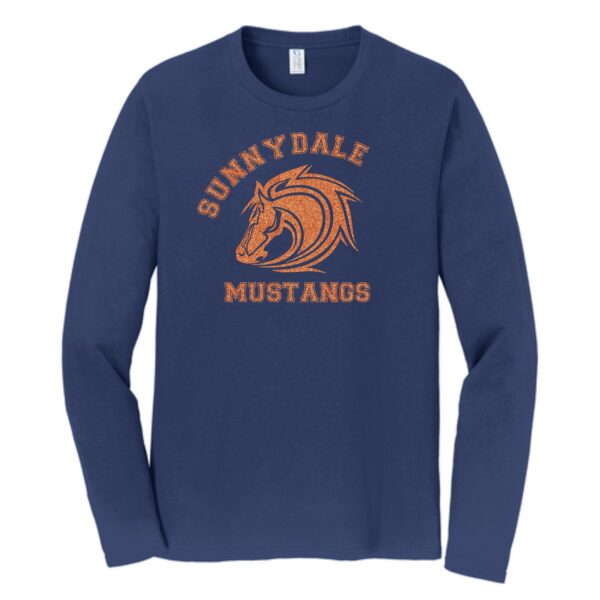 Sunnydale Elementary Spiritwear Adult Long Sleeve Tee with Deco or Glitter Vinyl - Image 3