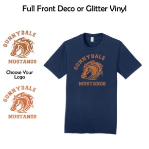 Sunnydale Elementary Spiritwear Adult & Youth Tee with Deco or Glitter Vinyl