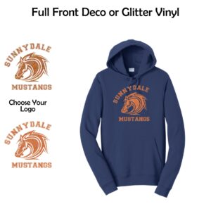 Sunnydale Elementary Spiritwear Adult & Youth Hooded Sweatshirt with Deco or Glitter Vinyl