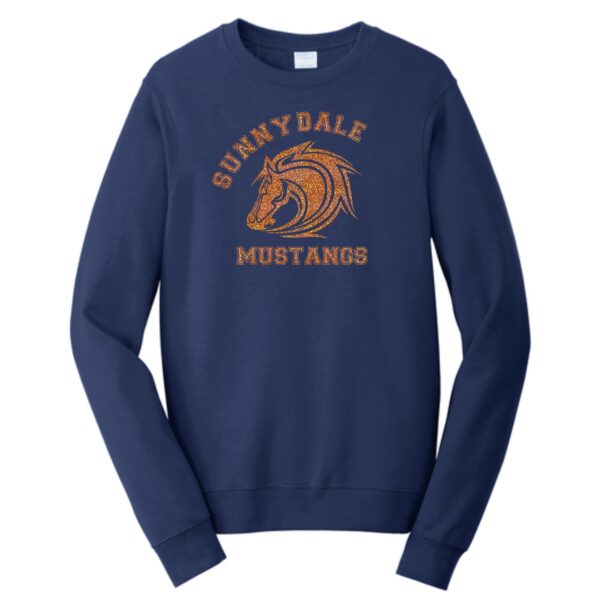 Sunnydale Elementary Spiritwear Adult Crewneck Sweatshirt with Deco or Glitter Vinyl - Image 2