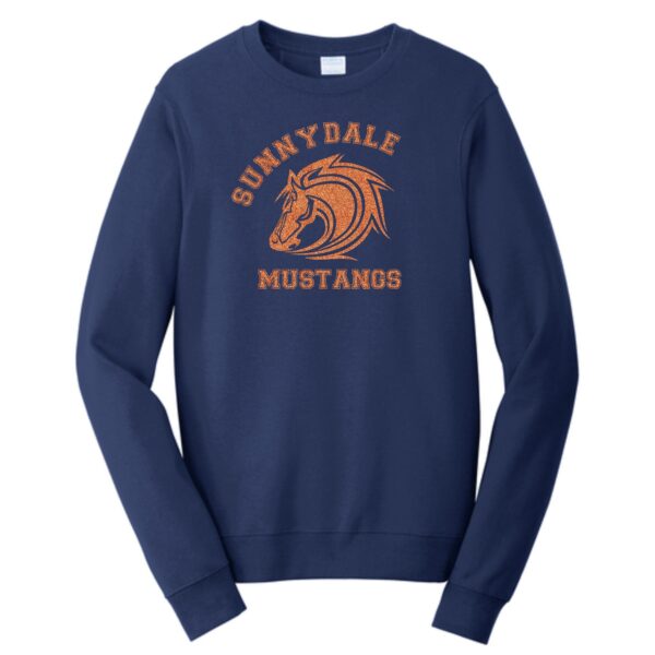 Sunnydale Elementary Spiritwear Adult Crewneck Sweatshirt with Deco or Glitter Vinyl - Image 3