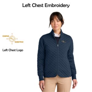 Compass Equestrian Ladies Brooks Brothers Diamond Quilt Full-Zip