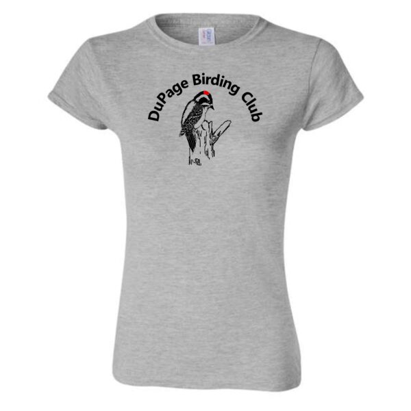 DuPage Birding Club Ladies Imprinted T-Shirt with Full Front - Image 4