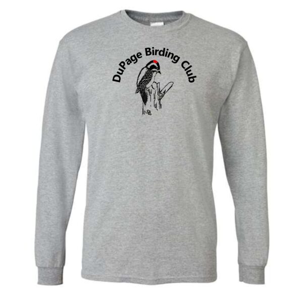 DuPage Birding Club Adult Imprinted Long Sleeve T-Shirt with Full Front - Image 4