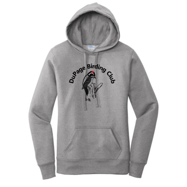 DuPage Birding Club Ladies Imprinted Hoodie with Full Front - Image 2