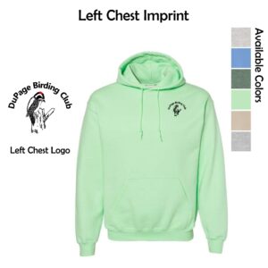 DuPage Birding Club Adult Imprinted Hoodie with Left Chest