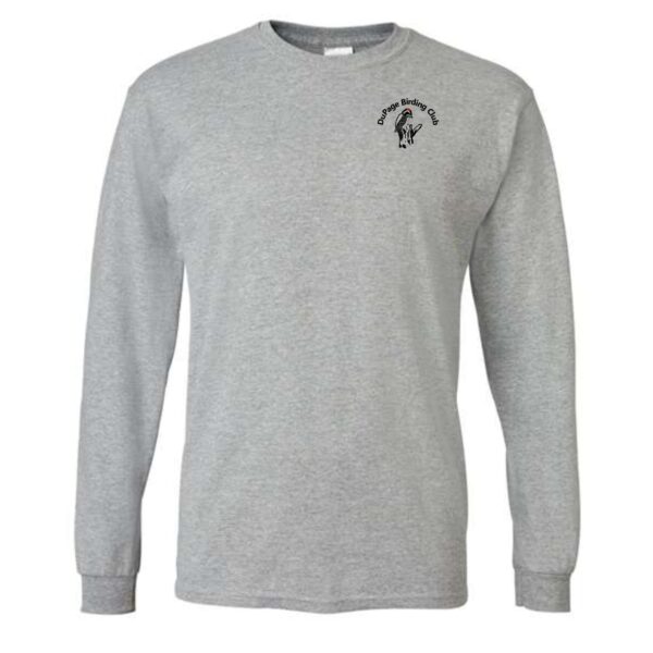DuPage Birding Club Adult Imprinted Long Sleeve T-Shirt with Left Chest - Image 4
