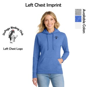 DuPage Birding Club Ladies Imprinted Hoodie with Left Chest