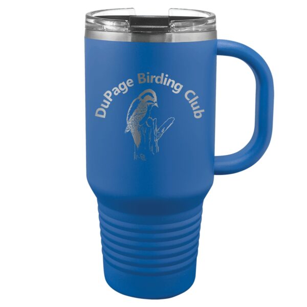 DuPage Birding Club Engraved Travel Mug with Snap Lid & Straw - Image 4