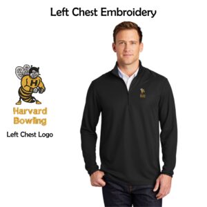 Harvard HS Bowling Pinpoint Mesh 1/2-Zip