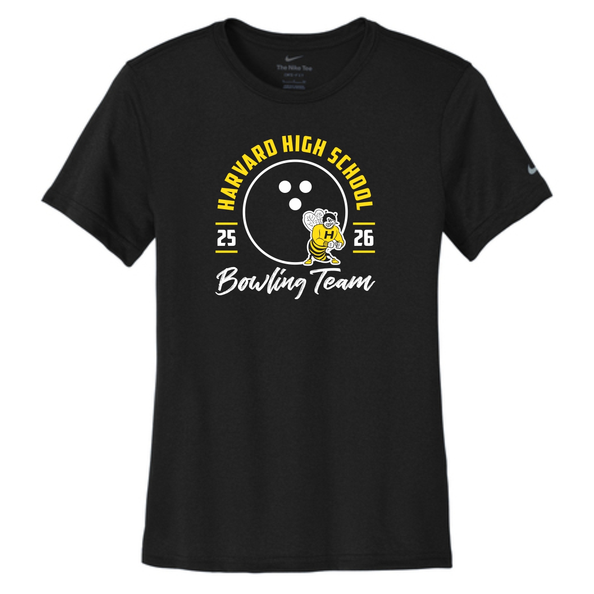 Harvard HS Bowling Ladies Nike Tee - Image 3