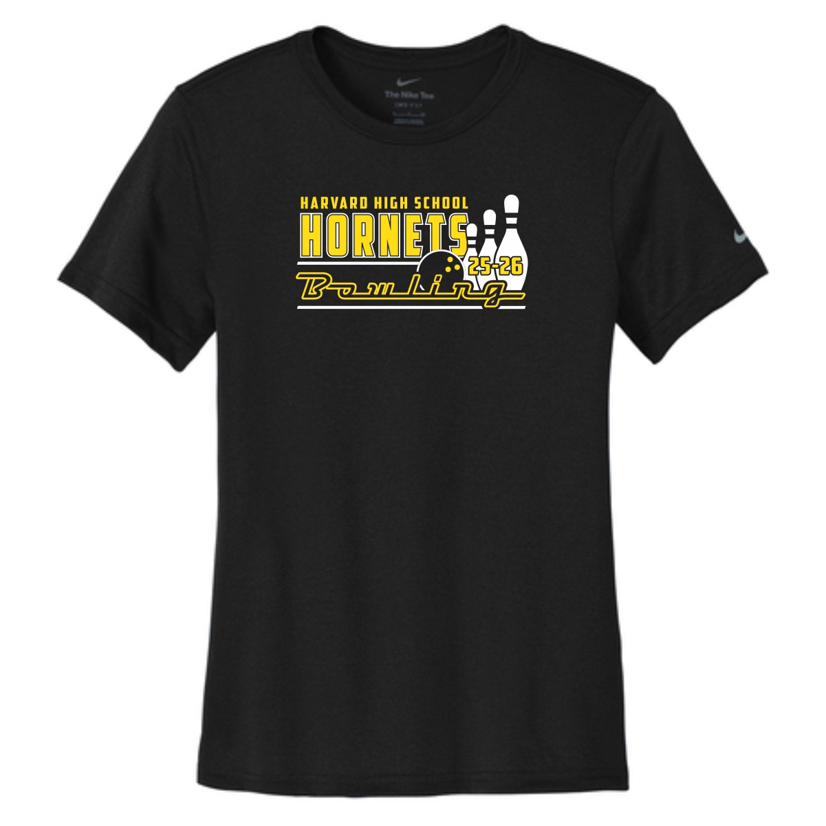Harvard HS Bowling Ladies Nike Tee - Image 2