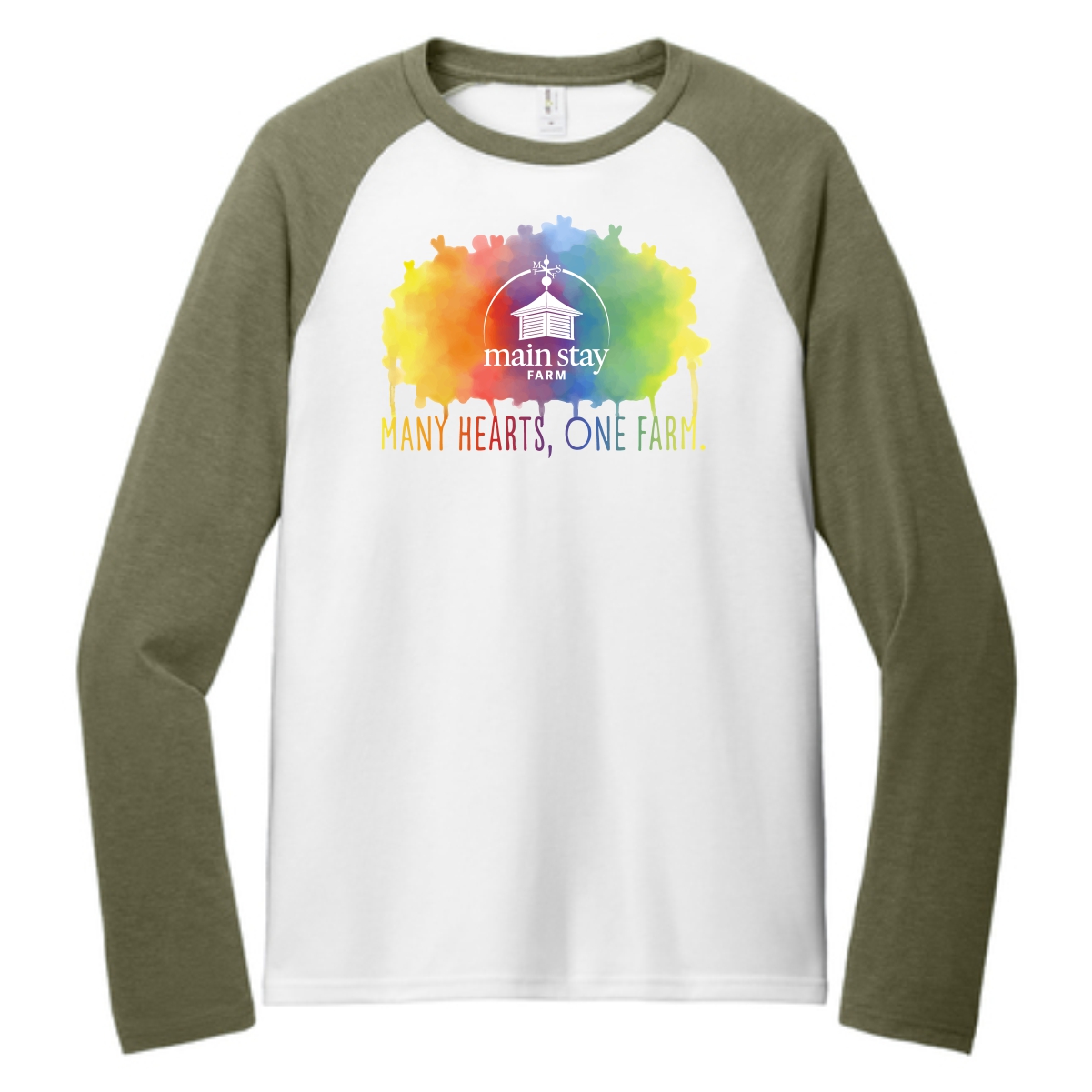 Main Stay Therapeutic Farm Adult Allmade Long Sleeve Colorblock Raglan - Image 2