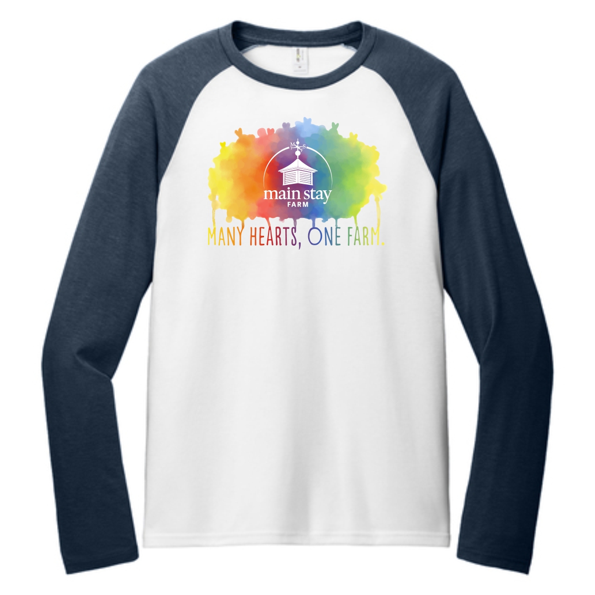 Main Stay Therapeutic Farm Adult Allmade Long Sleeve Colorblock Raglan - Image 3