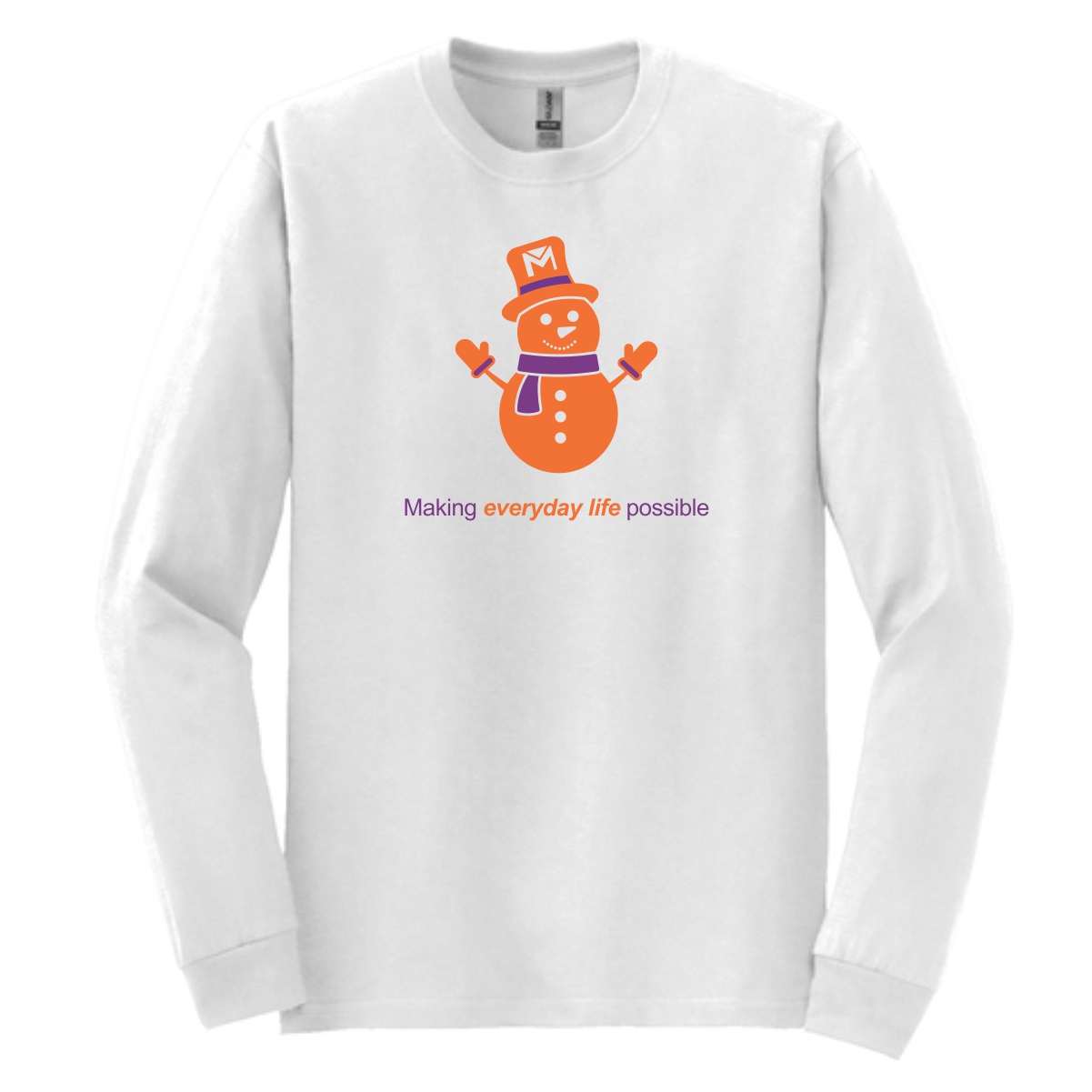 Marklund .Holiday Snowman Long Sleeve T-Shirt - Image 4