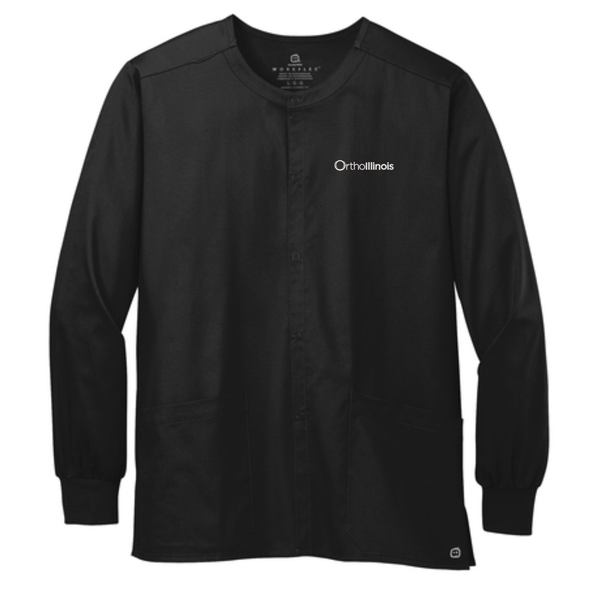 OrthoIllinois Unisex Wink® WorkFlex Snap-Front Scrub Jacket - Image 2