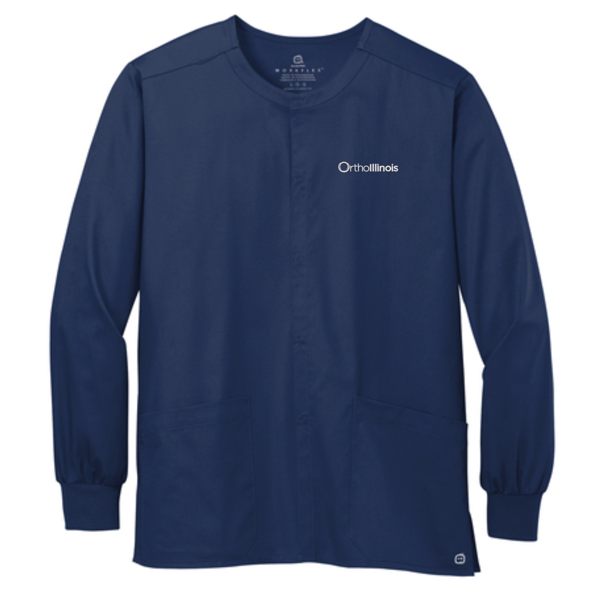 OrthoIllinois Unisex Wink® WorkFlex Snap-Front Scrub Jacket - Image 3