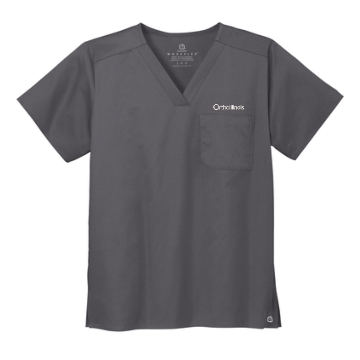 OrthoIllinois Unisex Wink® WorkFlex Chest Pocket V-Neck Top - Image 4