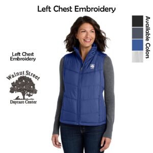 Walnut Street Daycare Center Ladies Puffy Vest