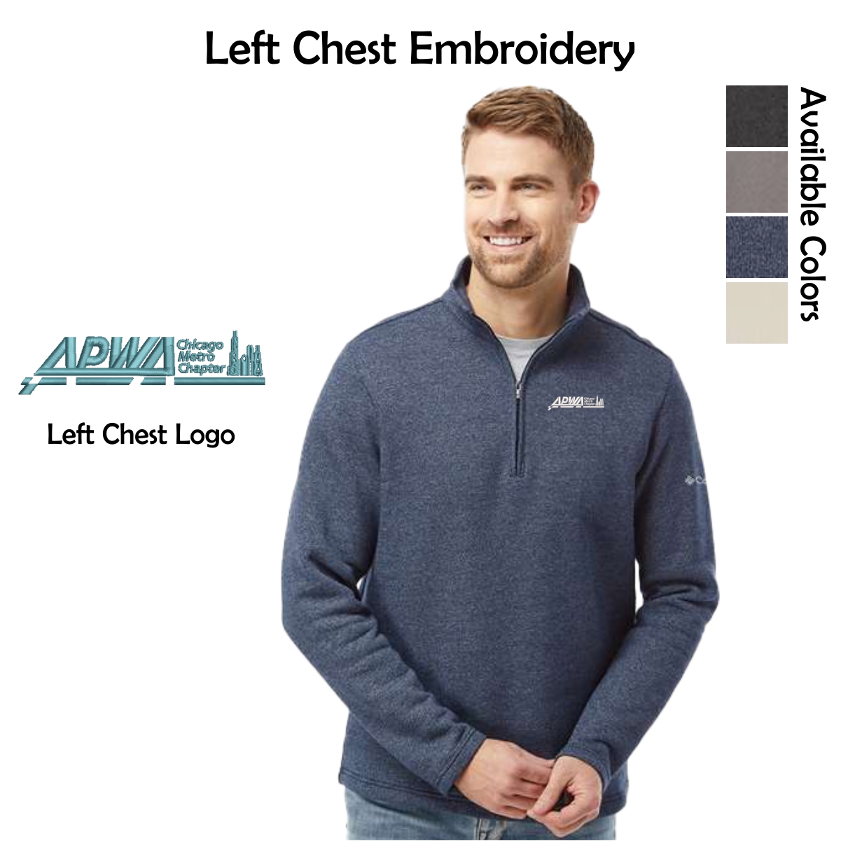 APWA Chicago Metro Columbia Half-Zip Pullover