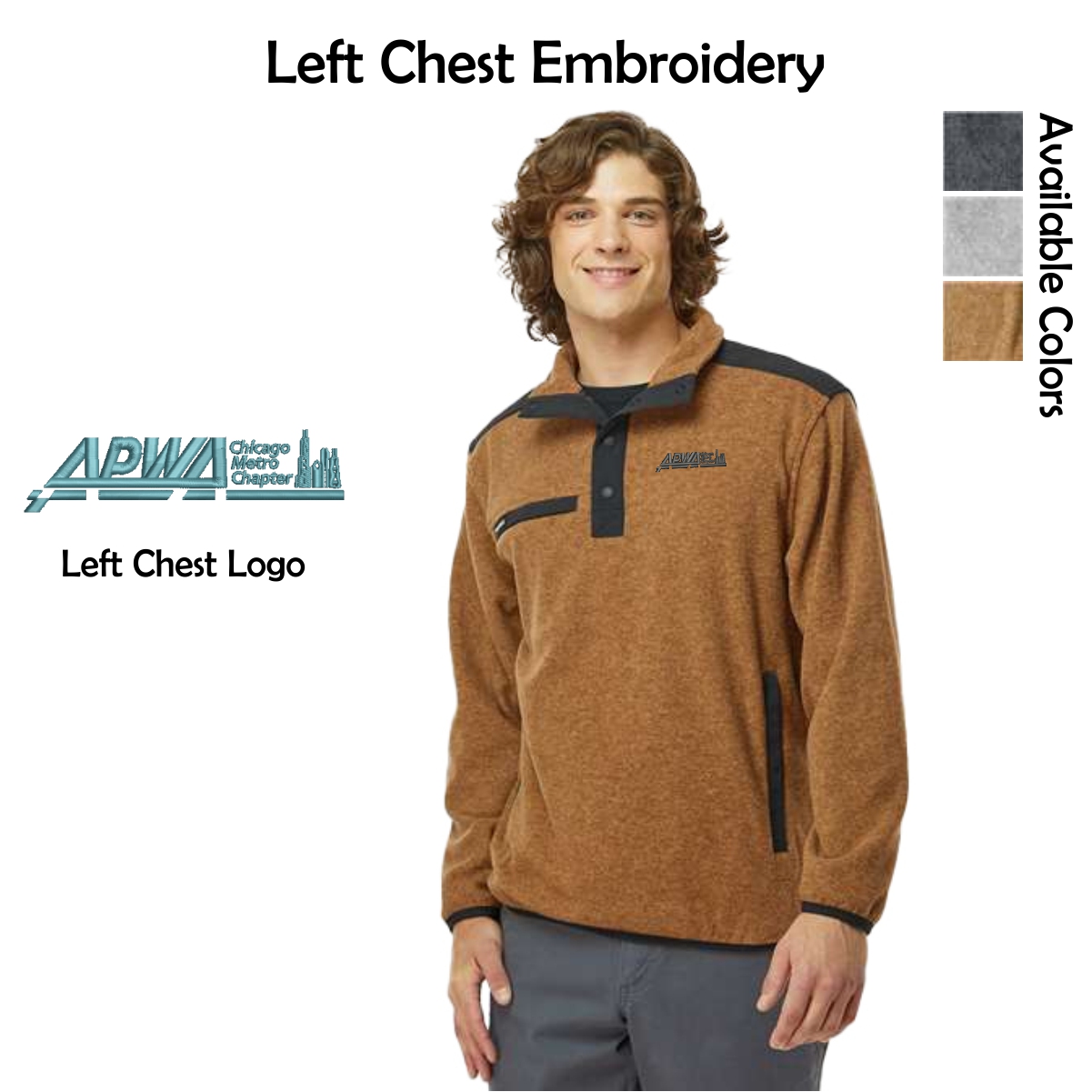 APWA Chicago Metro DRI DUCK Fleece Pullover