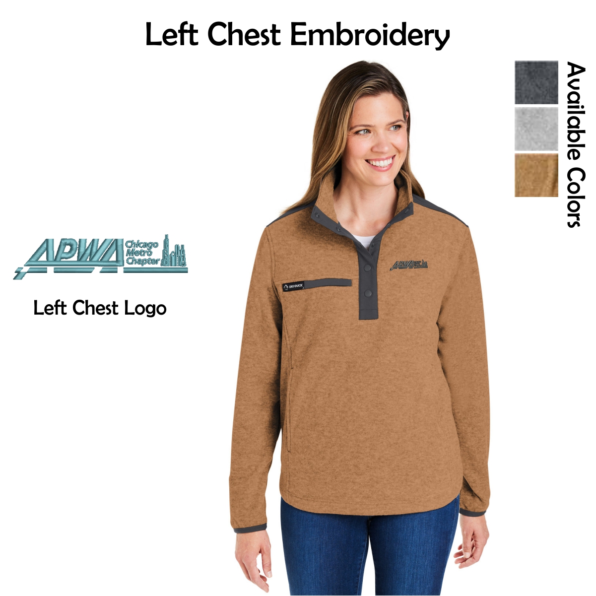 APWA Chicago Metro Ladies DRI DUCK Fleece Pullover