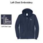 First Baptist Church Full-Zip Hooded Sweatshirt