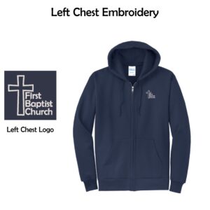 First Baptist Church Full-Zip Hooded Sweatshirt