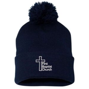 First Baptist Church Pom-Pom Cuffed Beanie