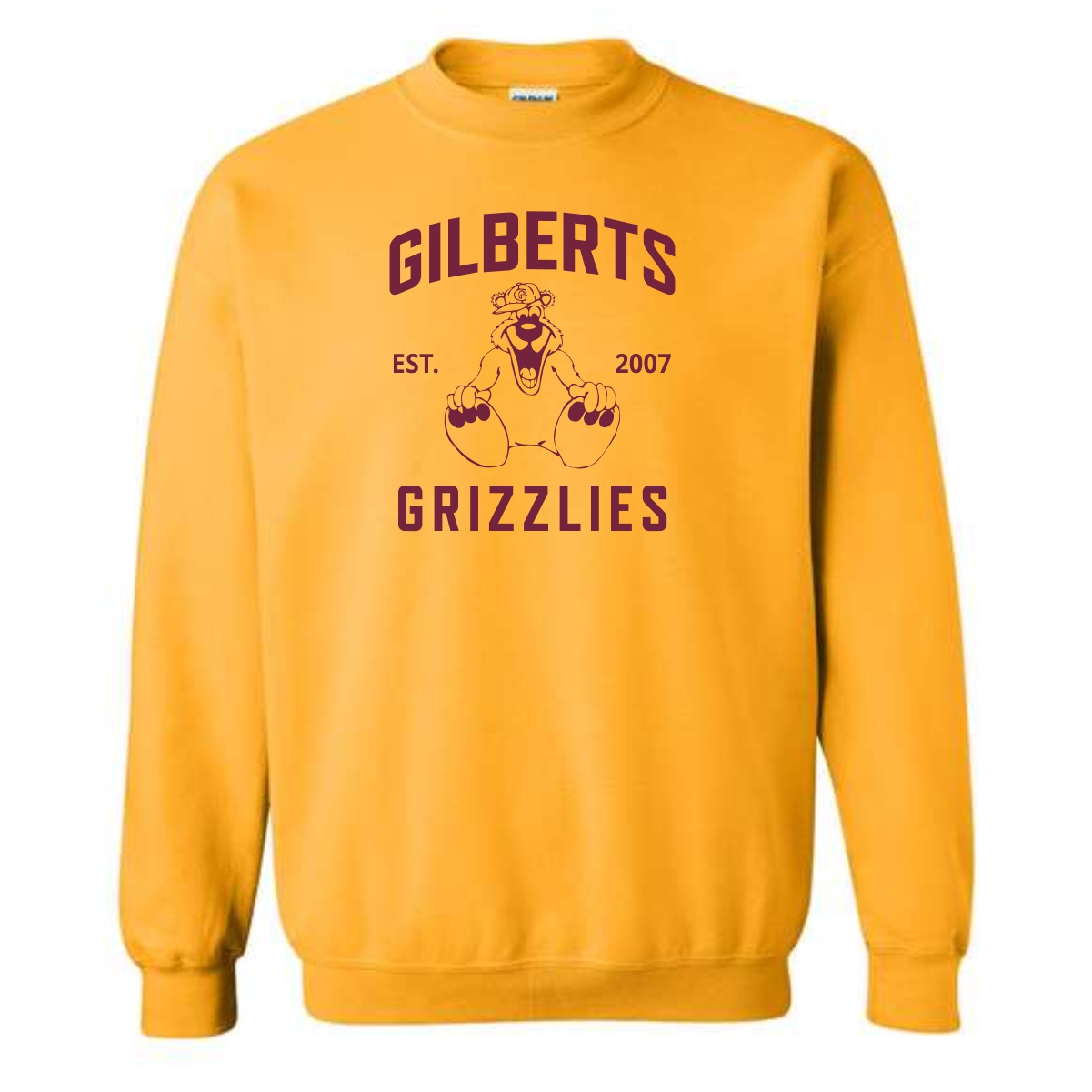Gilberts Elementary School Adult Crewneck Sweatshirt with Logo 1 - Image 2