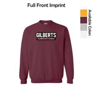 Gilberts Elementary School Adult Crewneck Sweatshirt with Logo 2