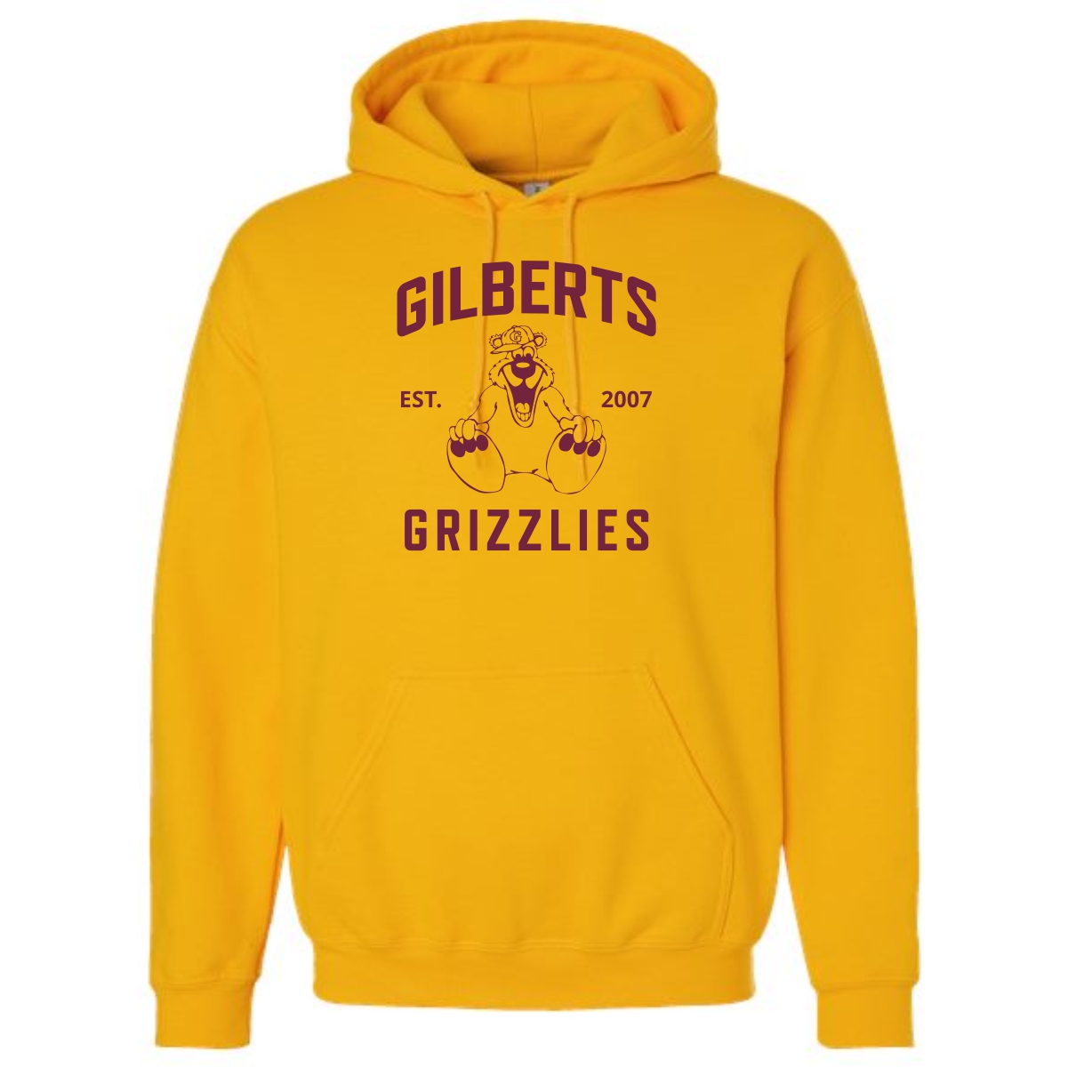 Gilberts Elementary School Adult Hooded Sweatshirt with Logo 1 - Image 2