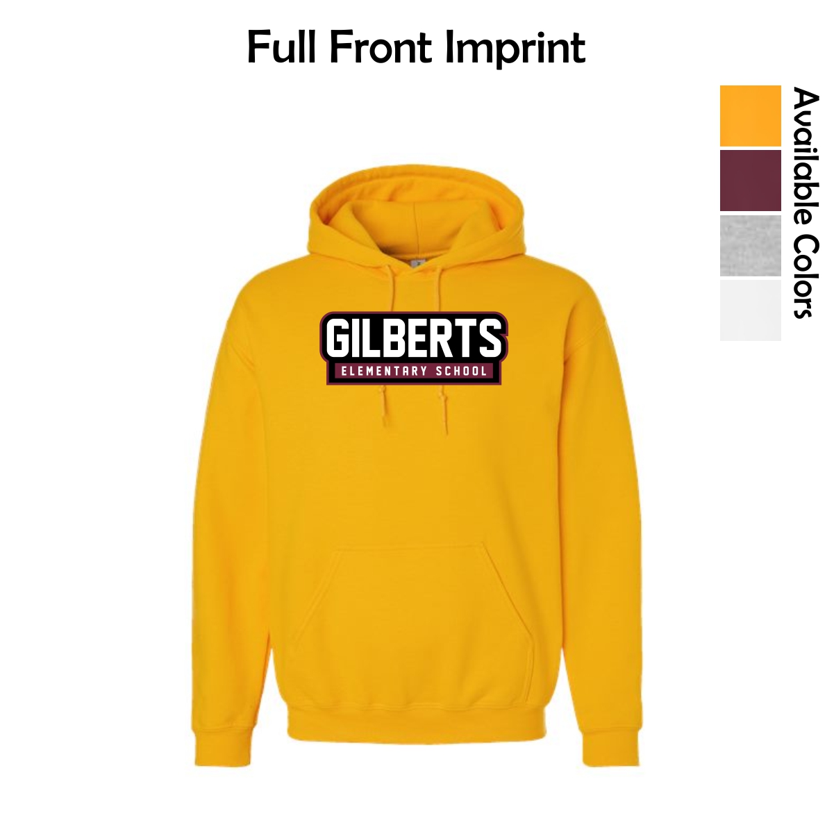 Gilberts Elementary School Adult Hooded Sweatshirt with Logo 2