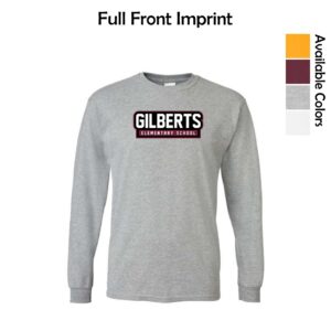 Gilberts Elementary School Adult Long Sleeve T-Shirt with Logo 2