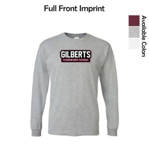 Gilberts Elementary School Adult Long Sleeve T-Shirt with Logo 2