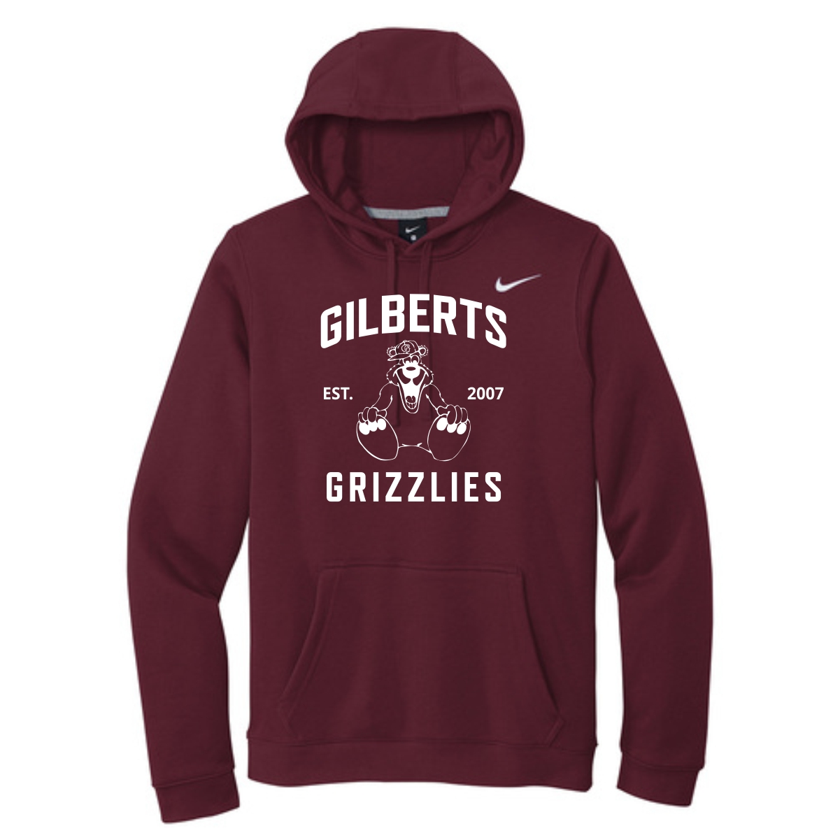 Gilberts Elementary School Adult Nike Hoodie with Logo 1 - Image 3