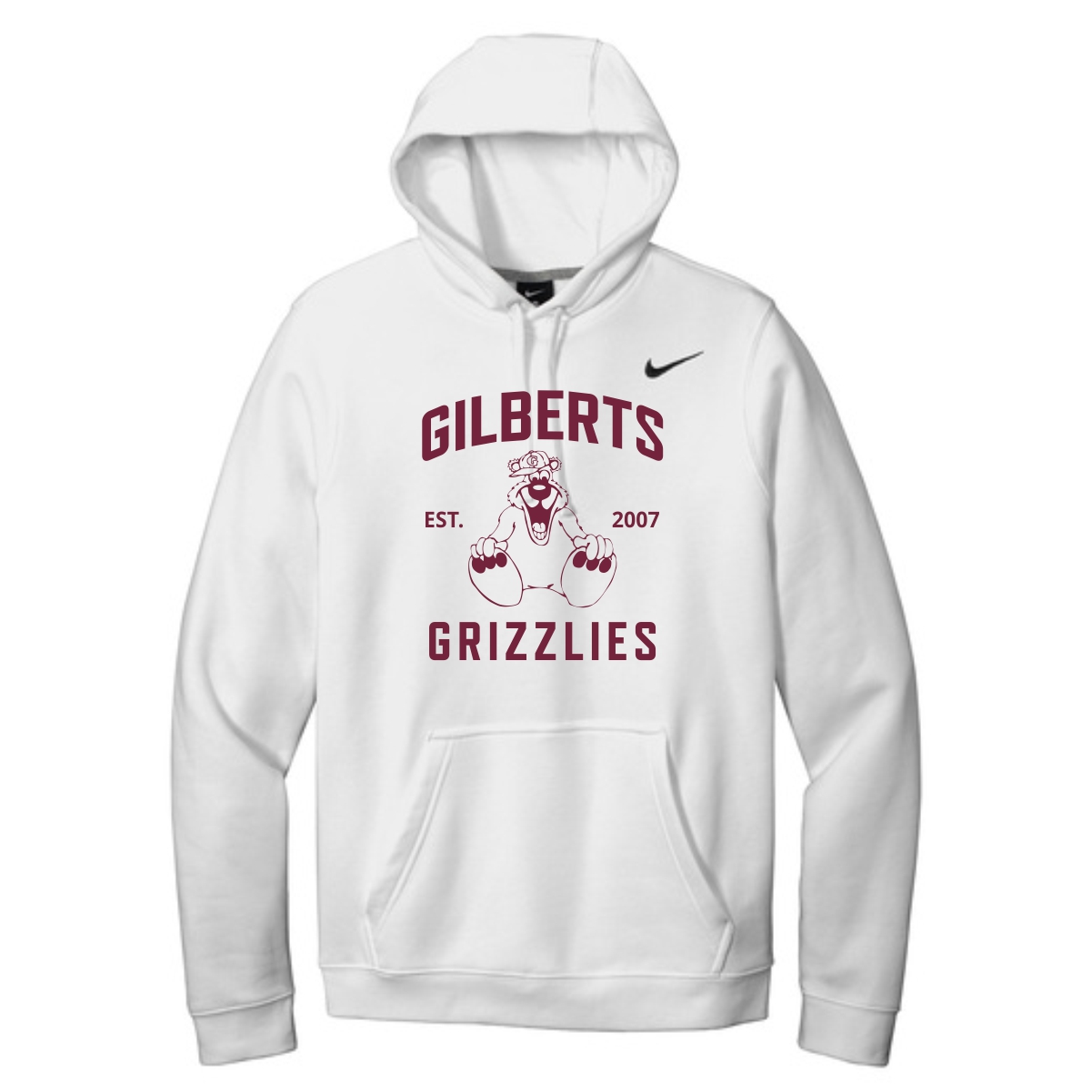 Gilberts Elementary School Adult Nike Hoodie with Logo 1 - Image 4