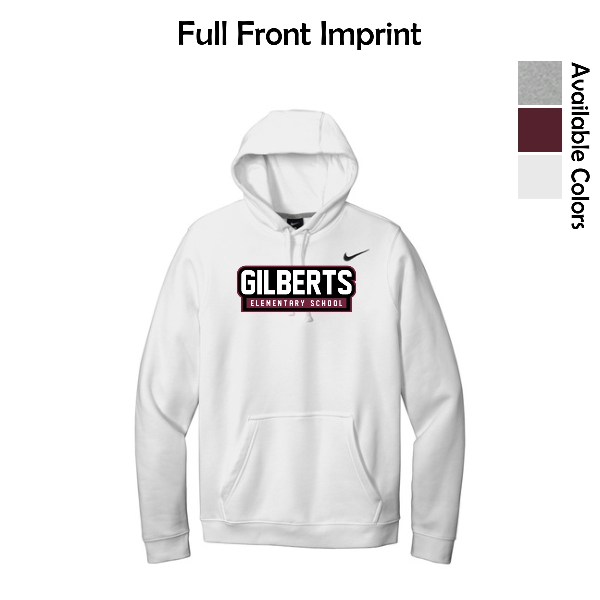 Gilberts Elementary School Adult Nike Hoodie with Logo 2