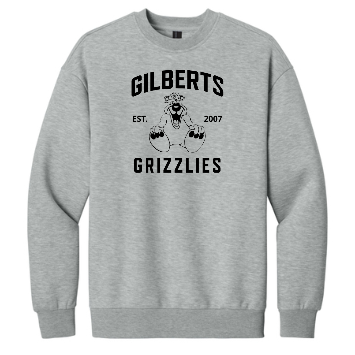 Gilberts Elementary School Adult District Heavyweight Fleece Crew (Oversized fit) with Logo 1 - Image 2