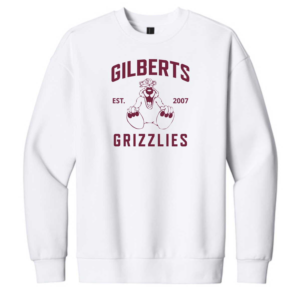 Gilberts Elementary School Adult District Heavyweight Fleece Crew (Oversized fit) with Logo 1 - Image 3
