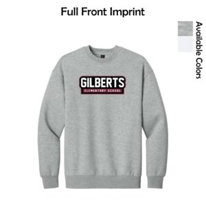 Gilberts Elementary School Adult District Heavyweight Fleece Crew (Oversized fit) with Logo 2